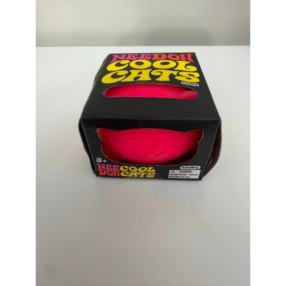 Schylling NeeDoh Cool Cats Unisex OS Pink Squishy Fidget Stress Ball NEW